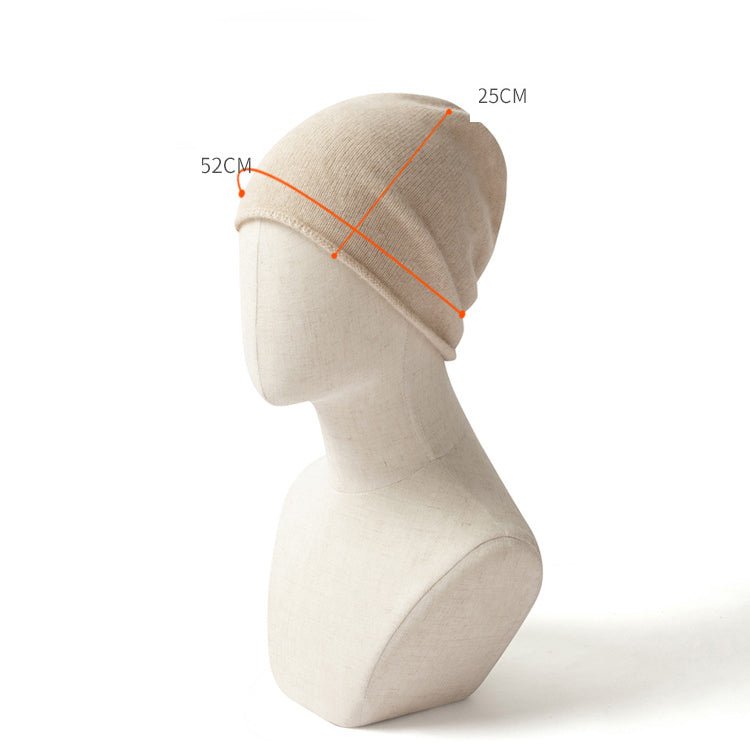 100% Cashmere Beanie Hat Warm Cashmere Ski Cap For Winter