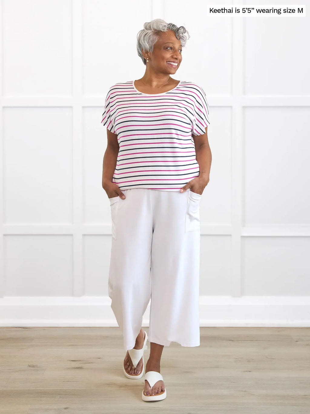 Adisa reversible neckline slouchy dolman top - FINAL SALE