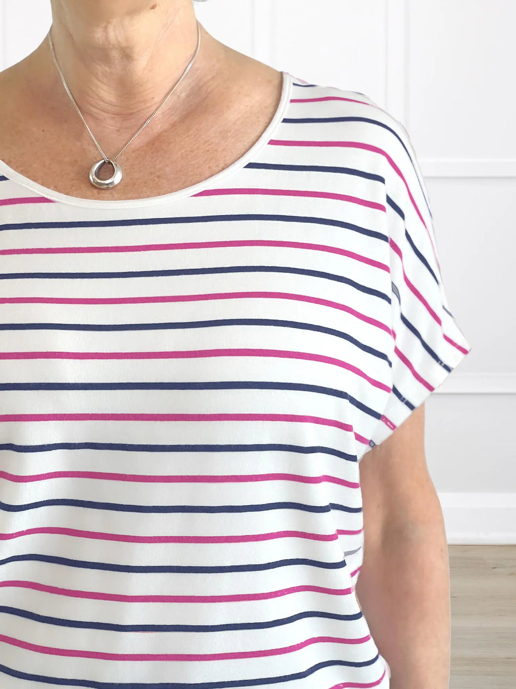 Adisa reversible neckline slouchy dolman top - FINAL SALE