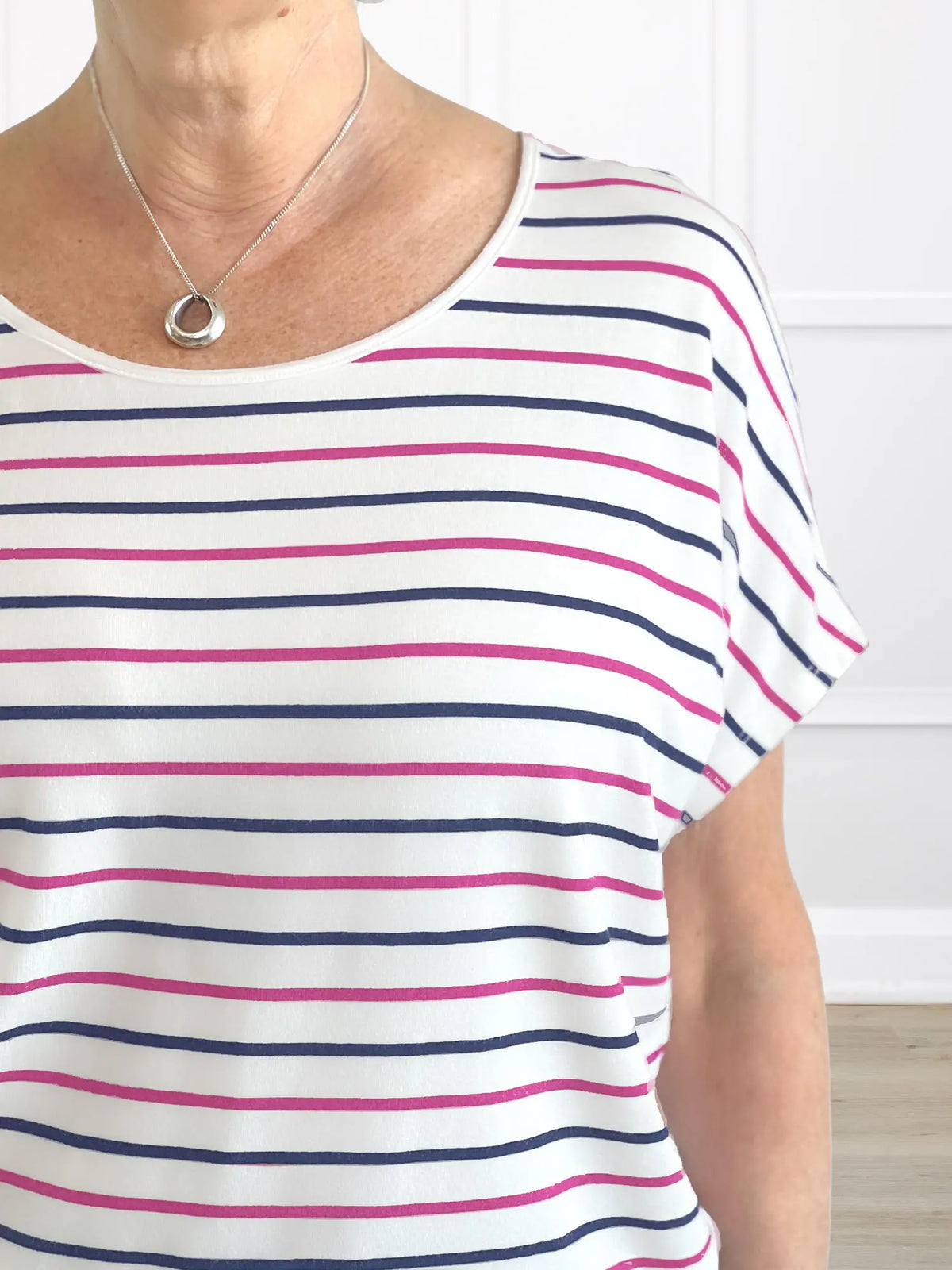 Adisa reversible neckline slouchy dolman top - FINAL SALE