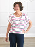 Adisa reversible neckline slouchy dolman top - FINAL SALE