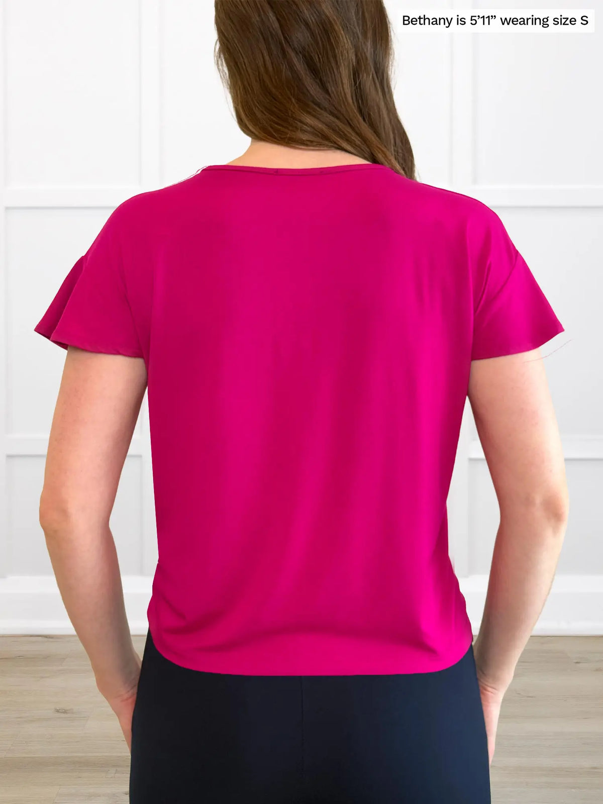Allegra flutter sleeve knot top