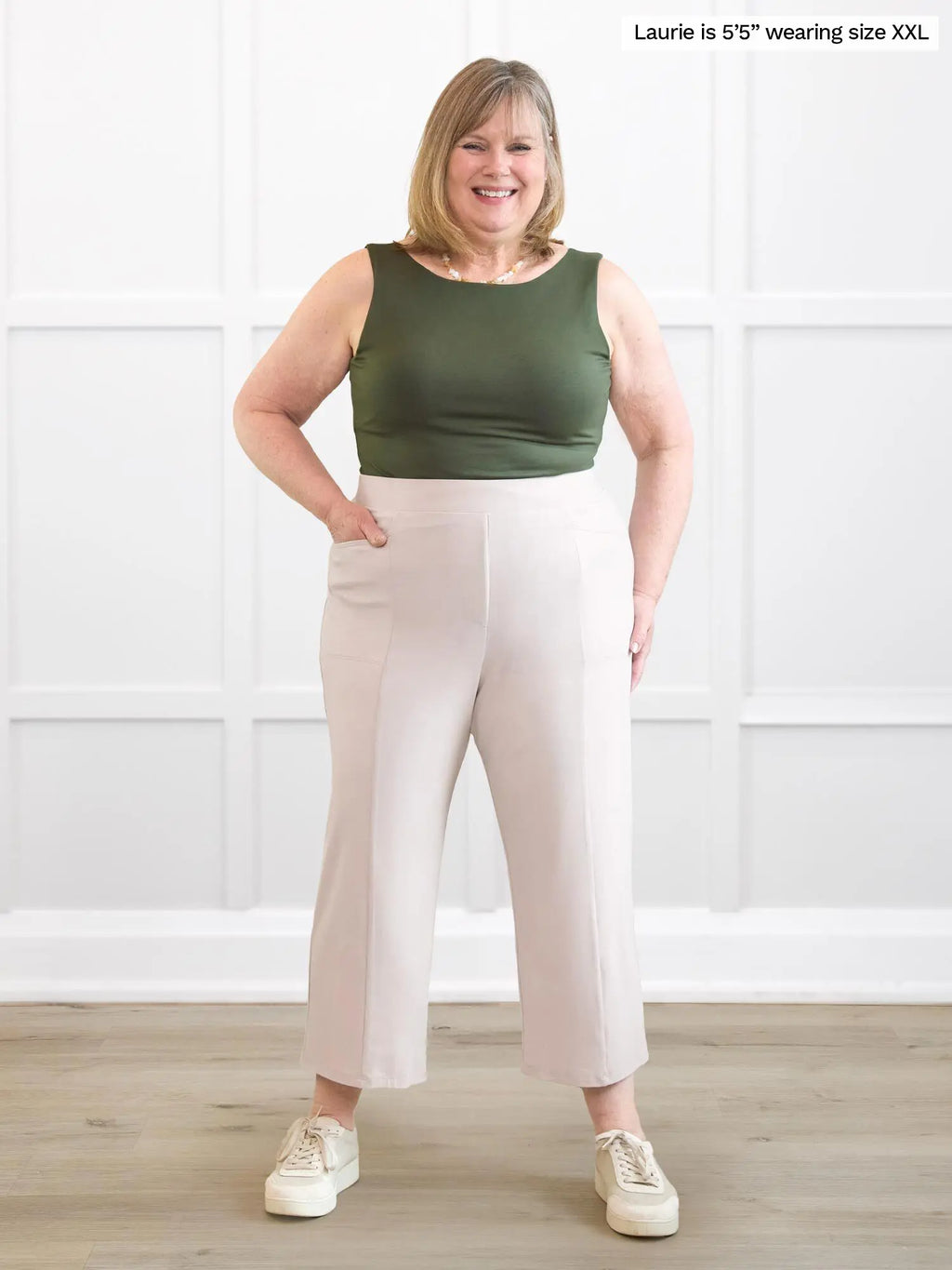 Amina reversible neckline shelf bra tank