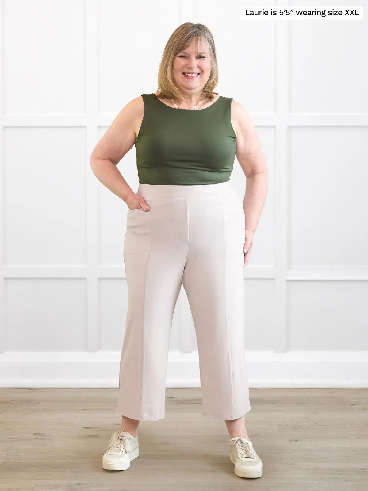 Amina reversible neckline shelf bra tank