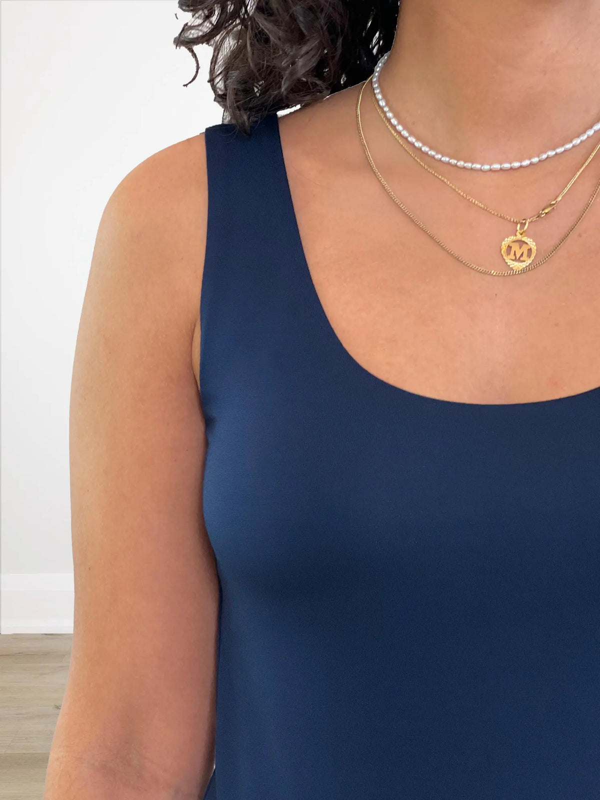 Amina reversible neckline shelf bra tank