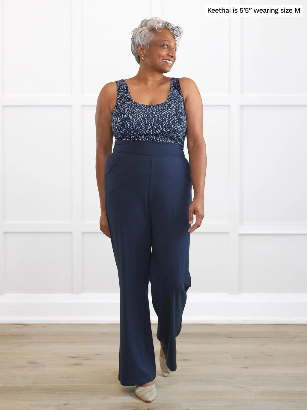 Amina reversible neckline shelf bra tank