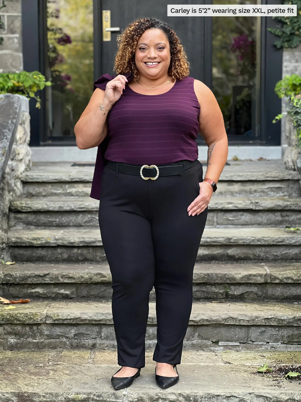 Asia mid-rise slim pant | PETITE