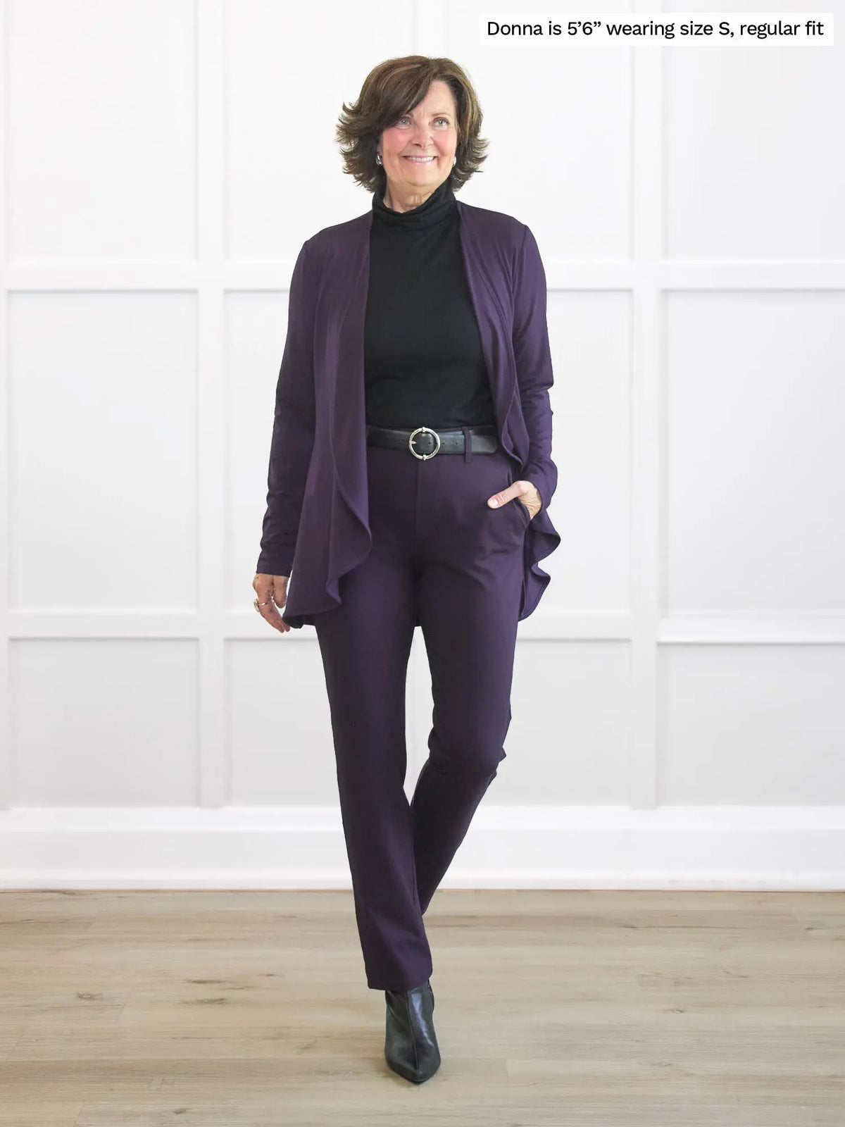 Asia mid-rise slim pant | PETITE