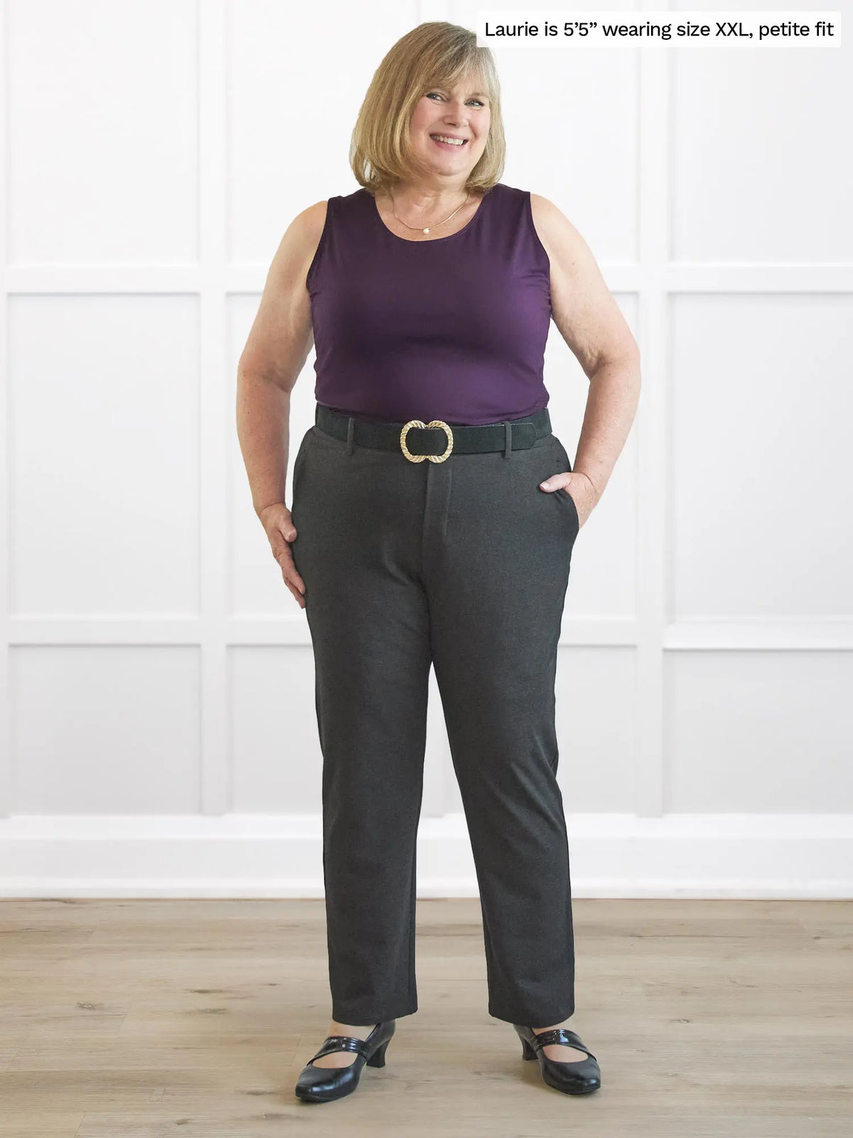 Asia mid-rise slim pant | PETITE