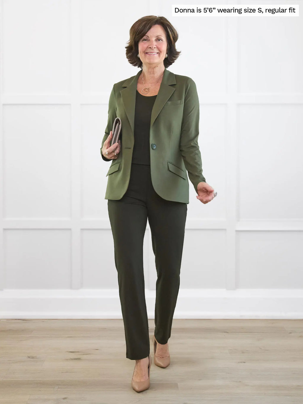 Asia mid-rise slim pant