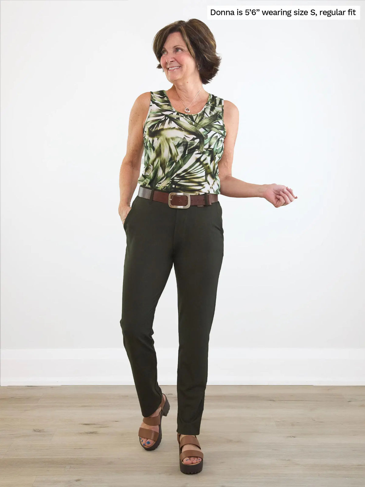 Asia mid-rise slim pant | PETITE