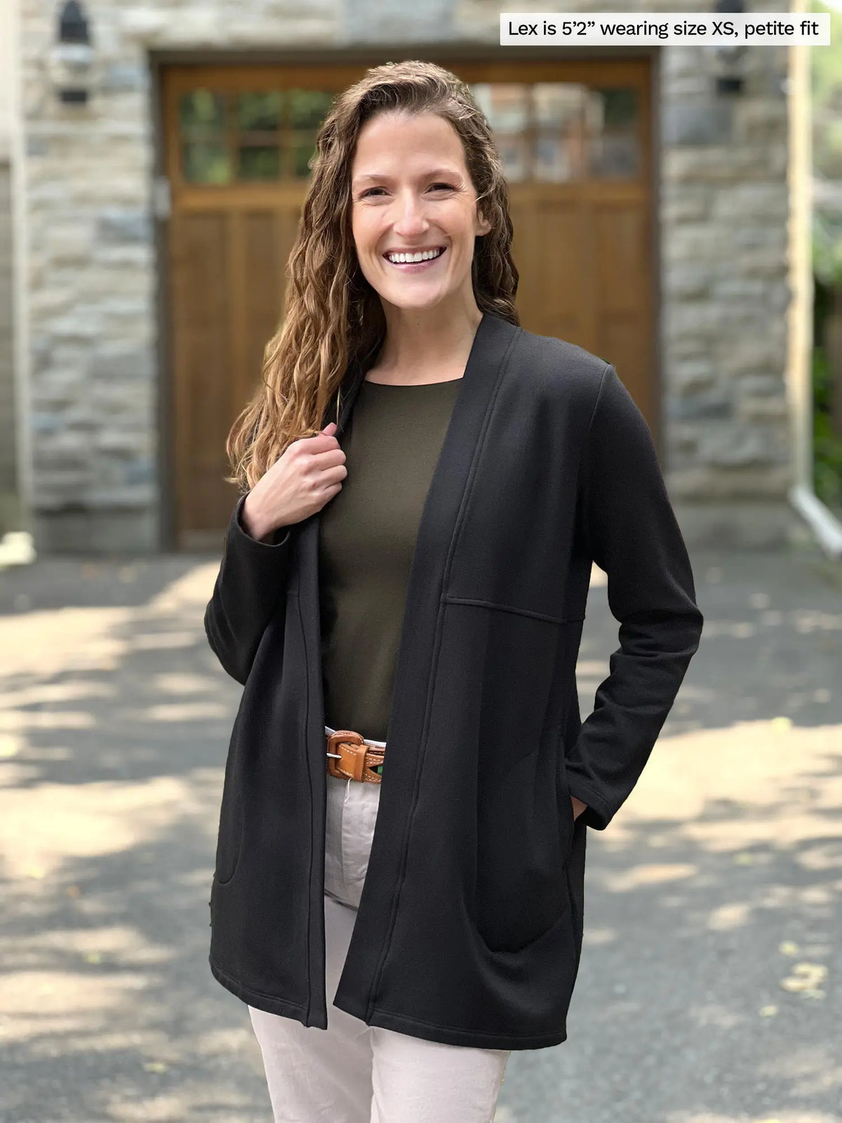 Carmen luxe fleece cardigan with pockets - FINAL SALE | PETITE
