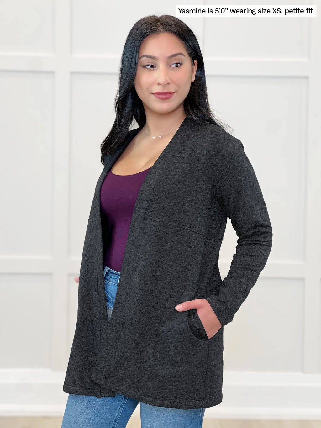 Carmen luxe fleece cardigan with pockets - FINAL SALE | PETITE