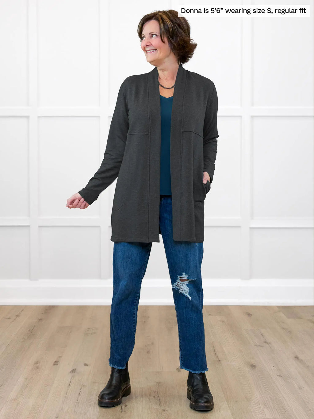 Carmen luxe fleece cardigan with pockets - FINAL SALE | PETITE