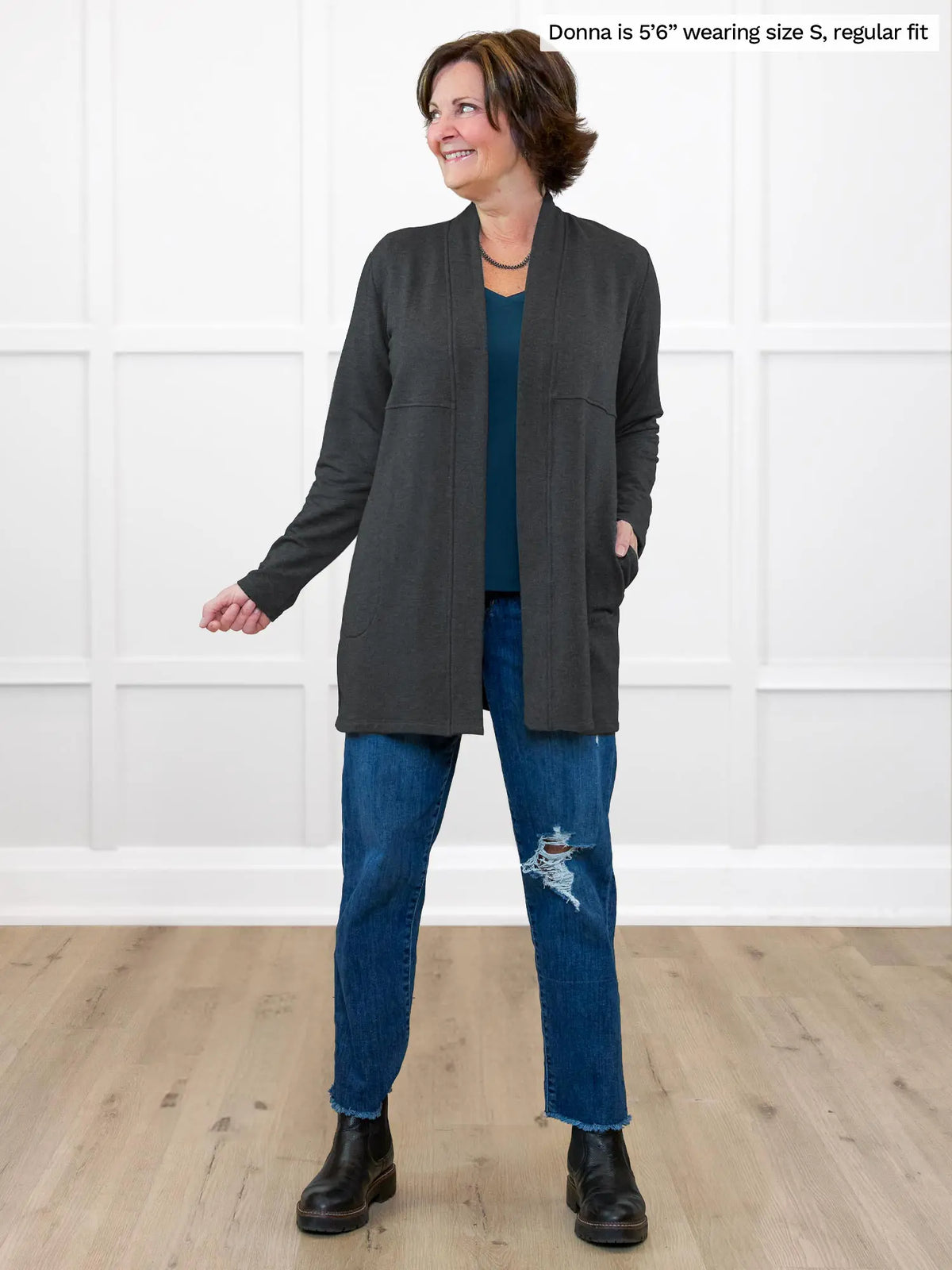 Carmen luxe fleece cardigan with pockets - FINAL SALE | PETITE