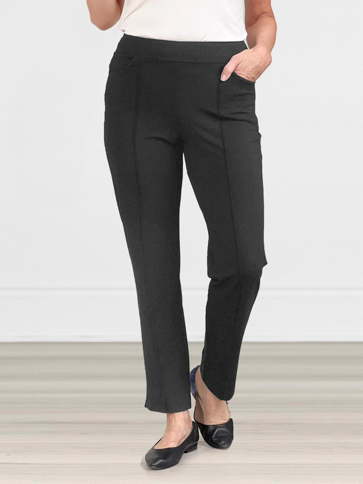 Christal pull-on pintuck ankle pant - FINAL SALE | PLUS