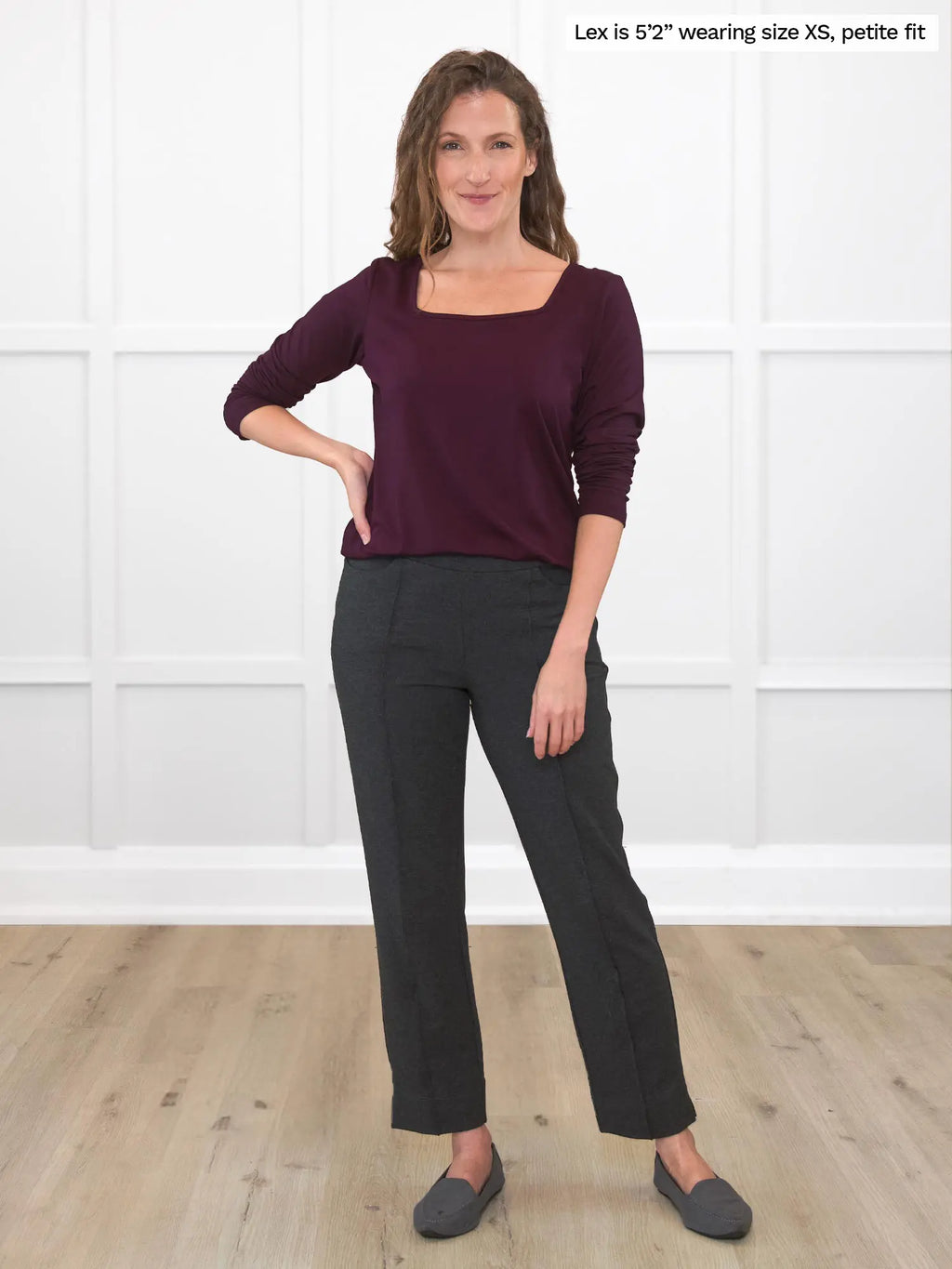 Christal pull-on pintuck ankle pant