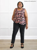 Christal pull-on pintuck ankle pant - FINAL SALE | PLUS