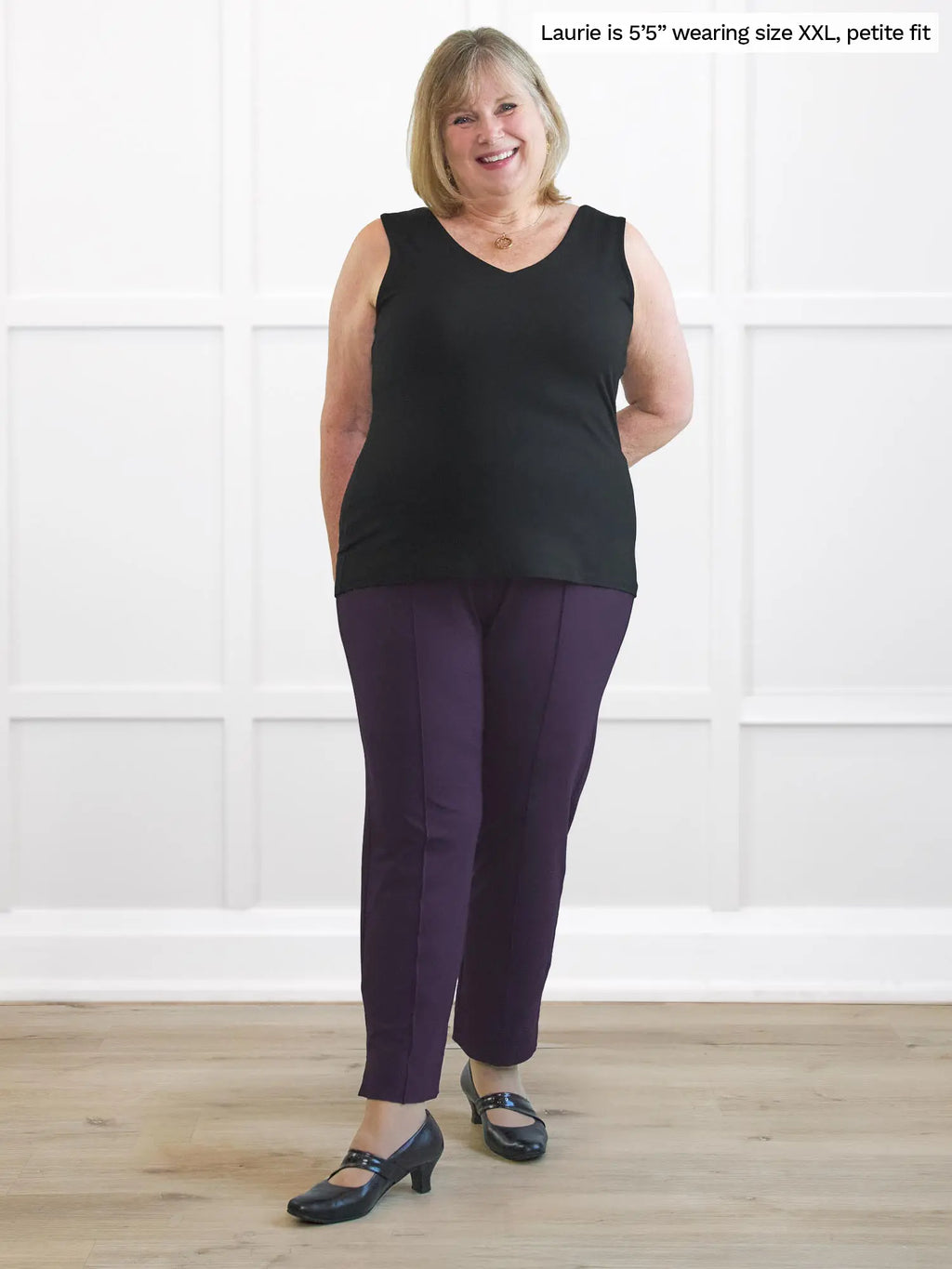 Christal pull-on pintuck ankle pant