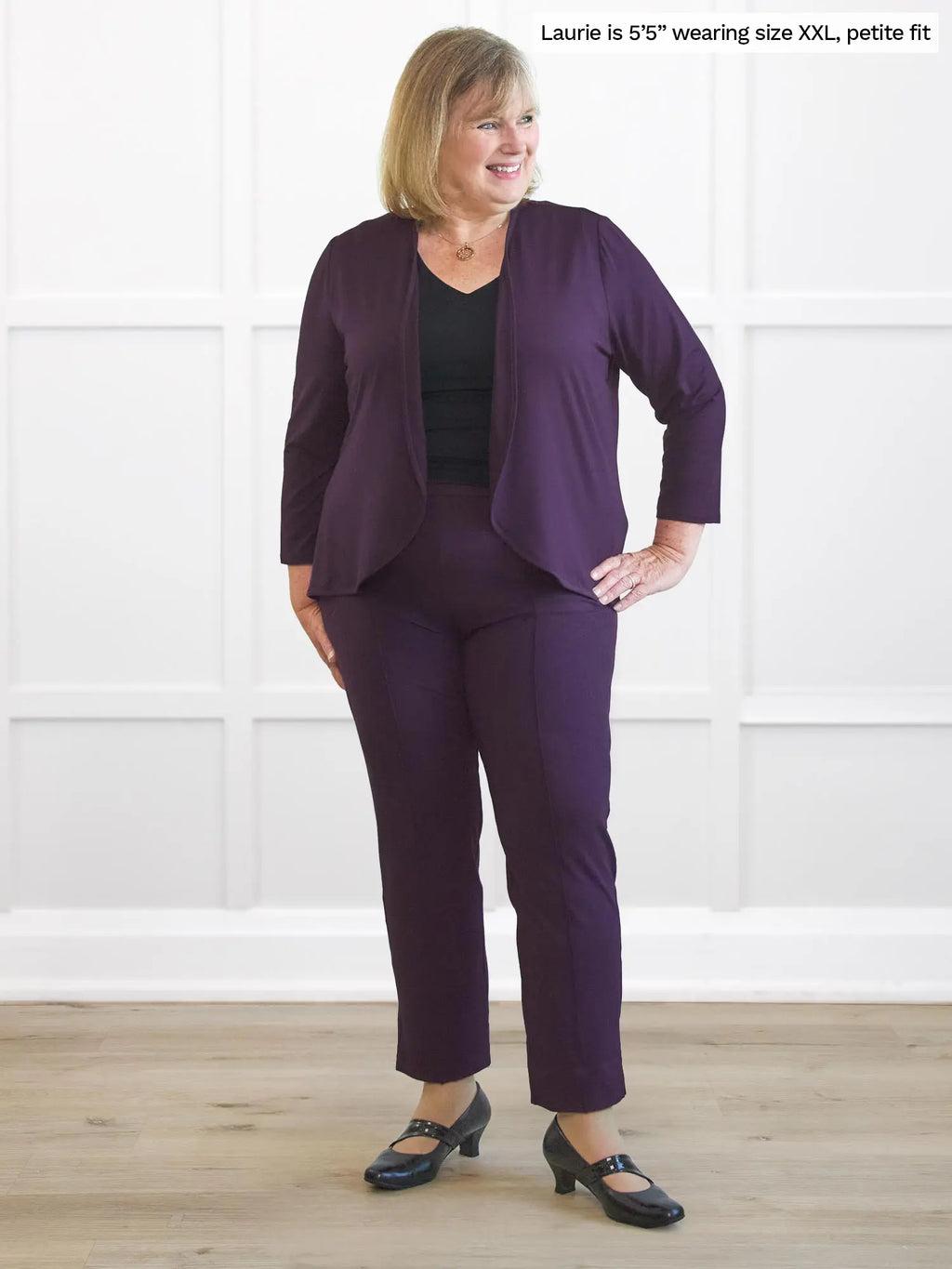 Christal pull-on pintuck ankle pant
