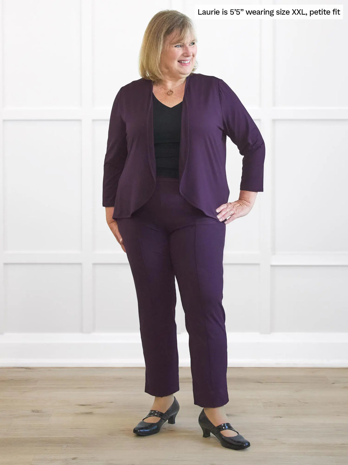 Christal pull-on pintuck ankle pant