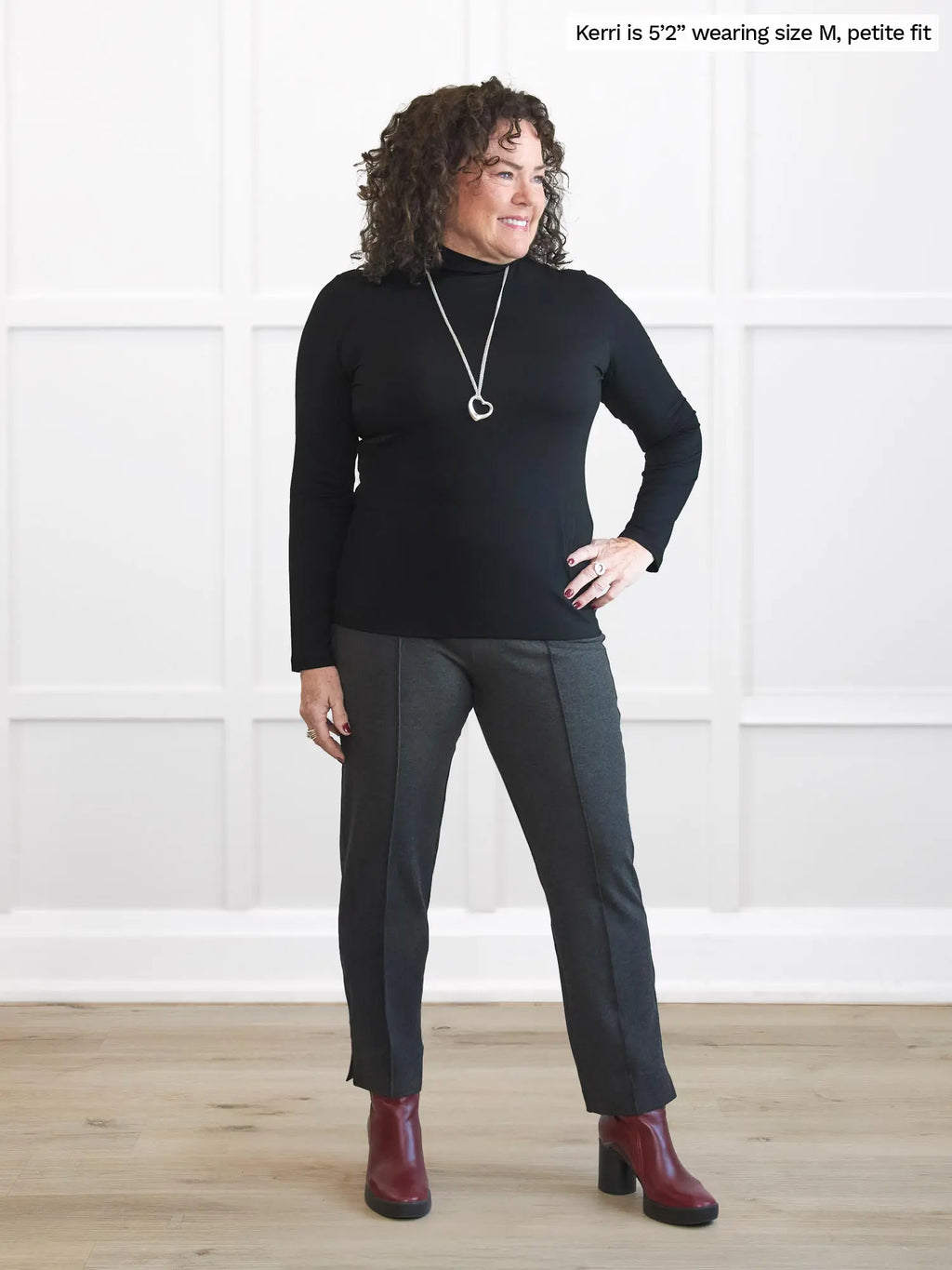 Christal pull-on pintuck ankle pant