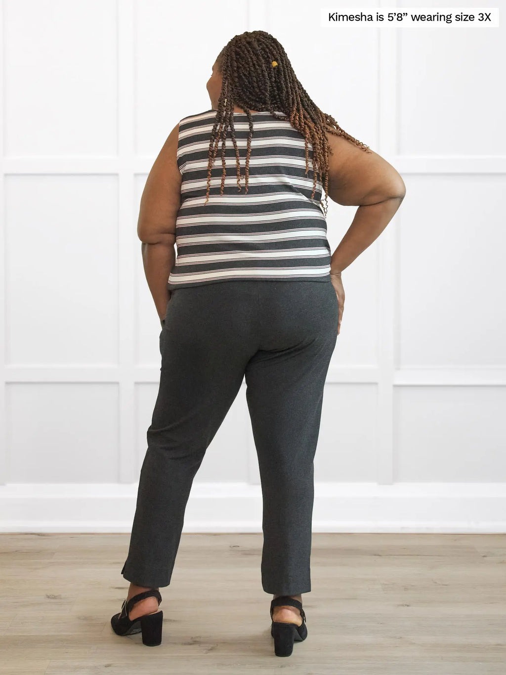 Christal pull-on pintuck ankle pant - FINAL SALE | PLUS