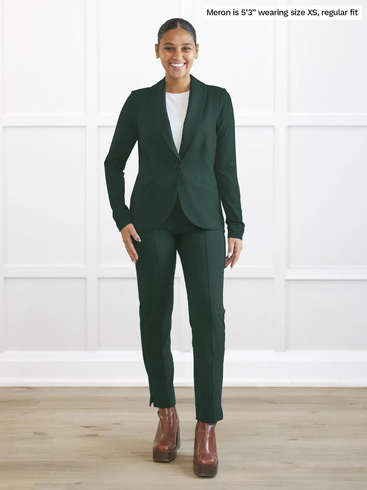 Christal pull-on pintuck ankle pant