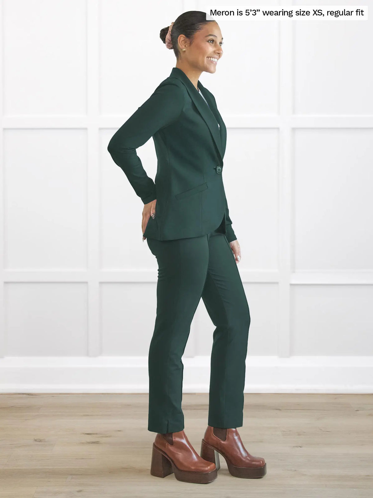 Christal pull-on pintuck ankle pant