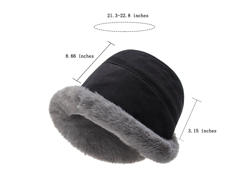 Pandaize All-Season Fleece-Lined Sheepskin Wide Brim Hat – Cozy, Versatile, Stylish