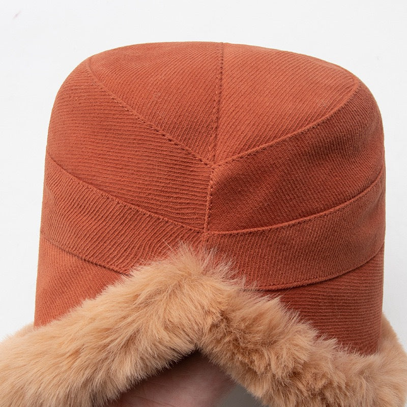 Pandaize All-Season Fleece-Lined Sheepskin Wide Brim Hat – Cozy, Versatile, Stylish