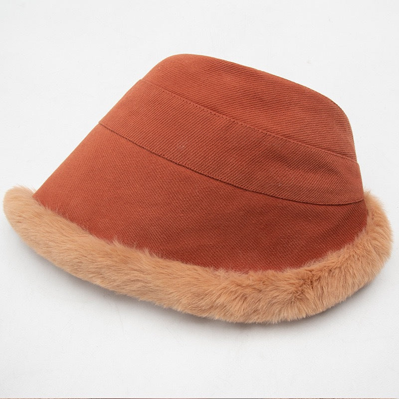Pandaize All-Season Fleece-Lined Sheepskin Wide Brim Hat – Cozy, Versatile, Stylish