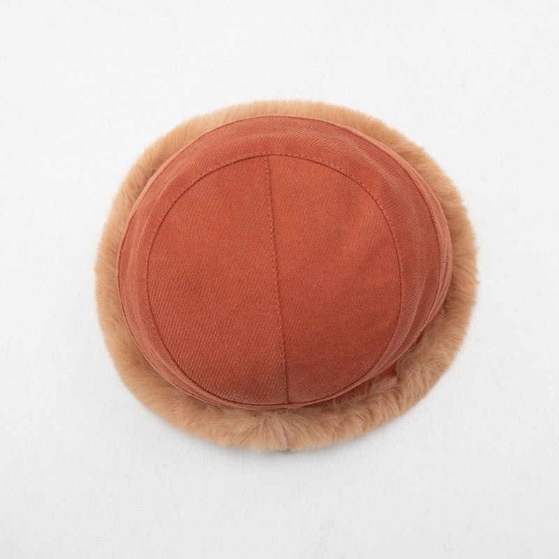 Pandaize All-Season Fleece-Lined Sheepskin Wide Brim Hat – Cozy, Versatile, Stylish