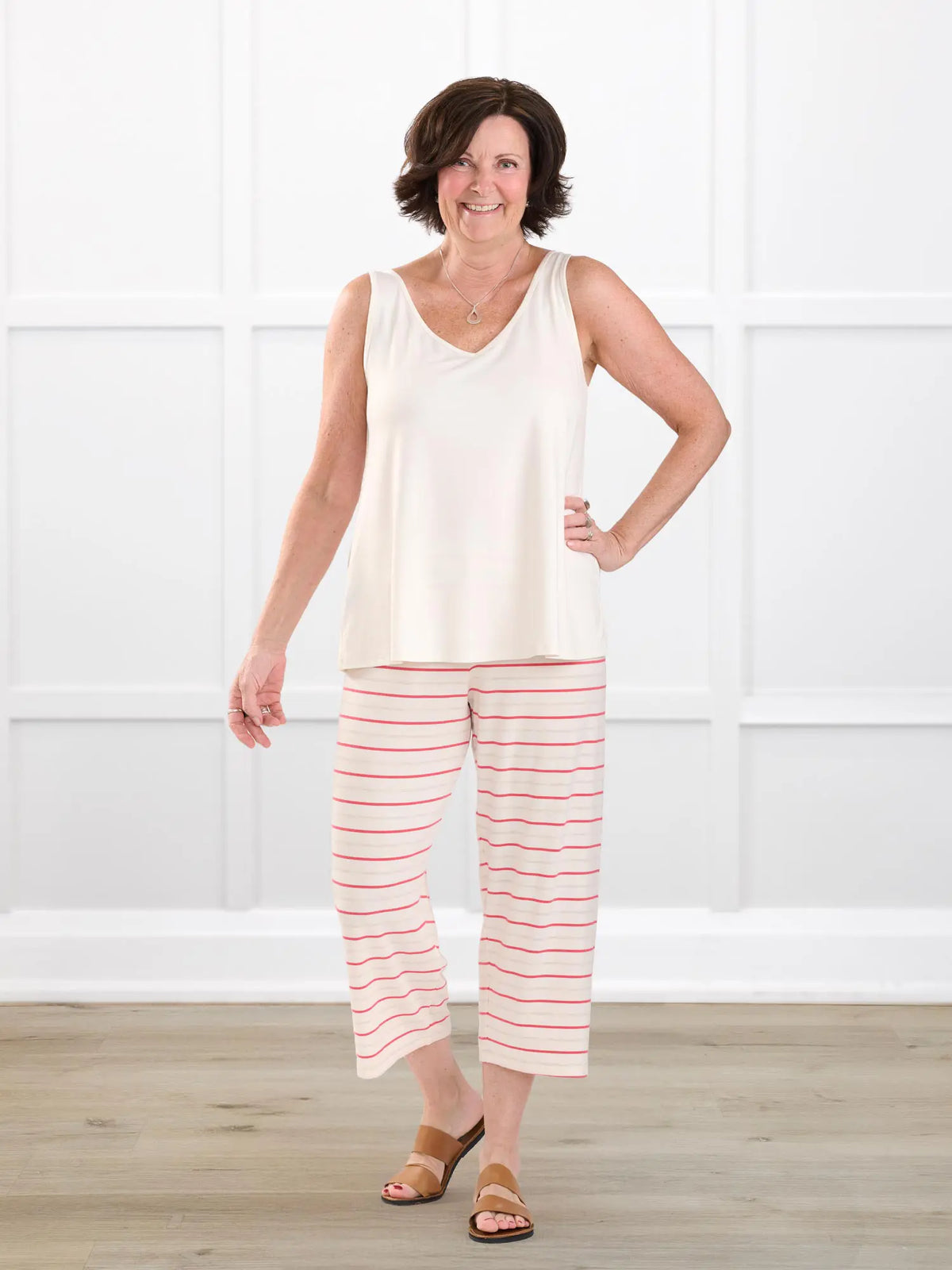 Adhara striped PJ capri pant