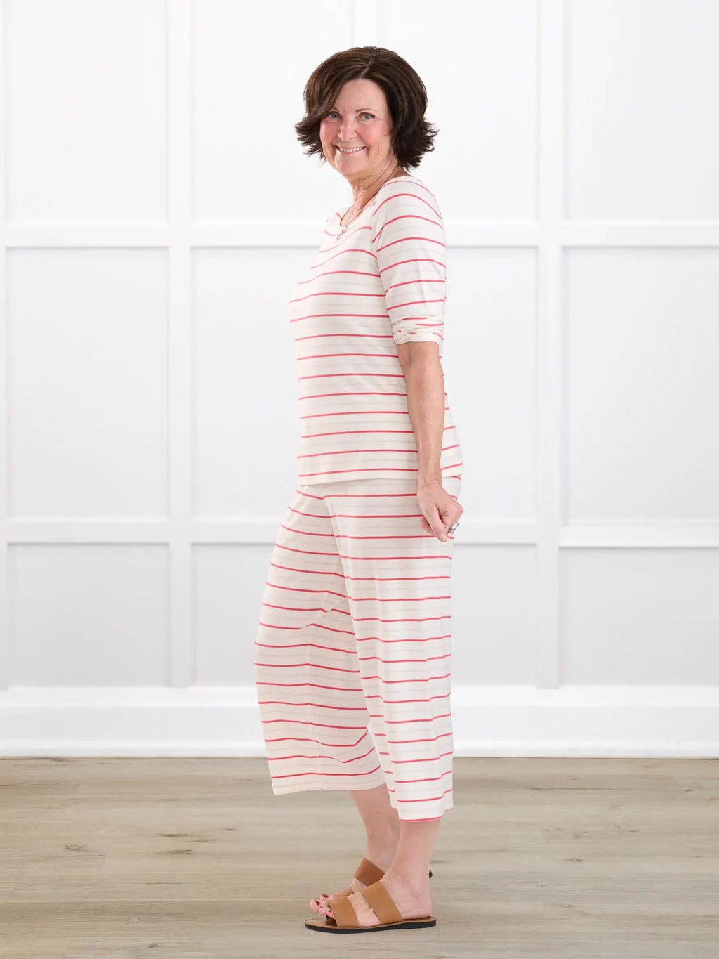 Adhara striped PJ capri pant