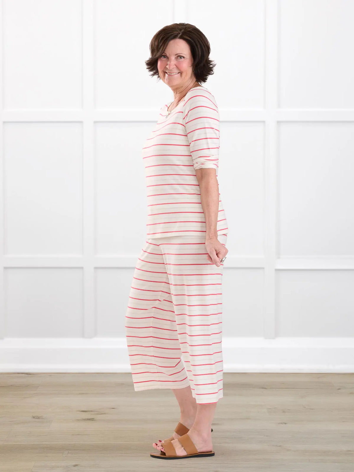 Adhara striped PJ capri pant