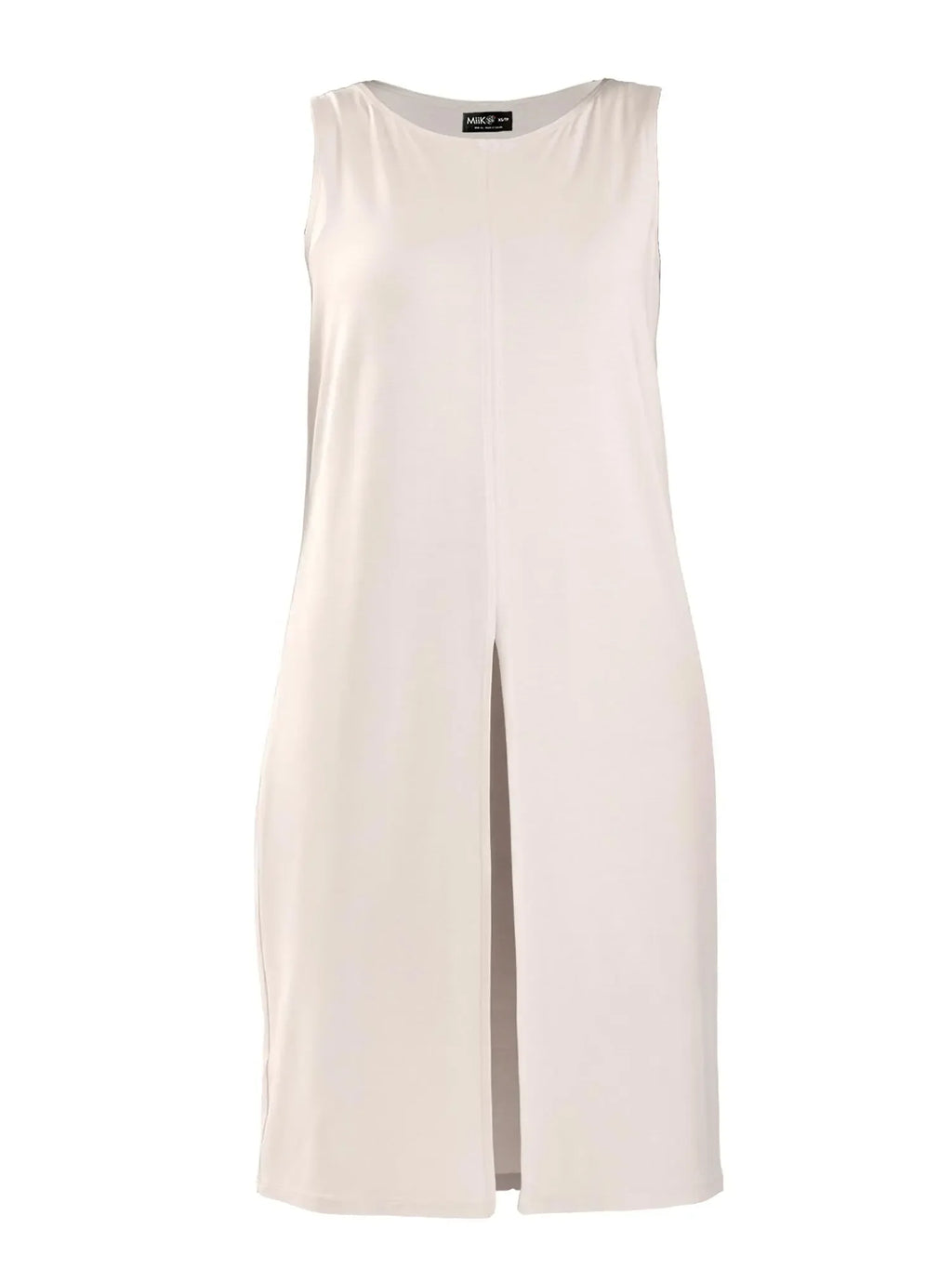 Alaya front-slit sleeveless long tunic