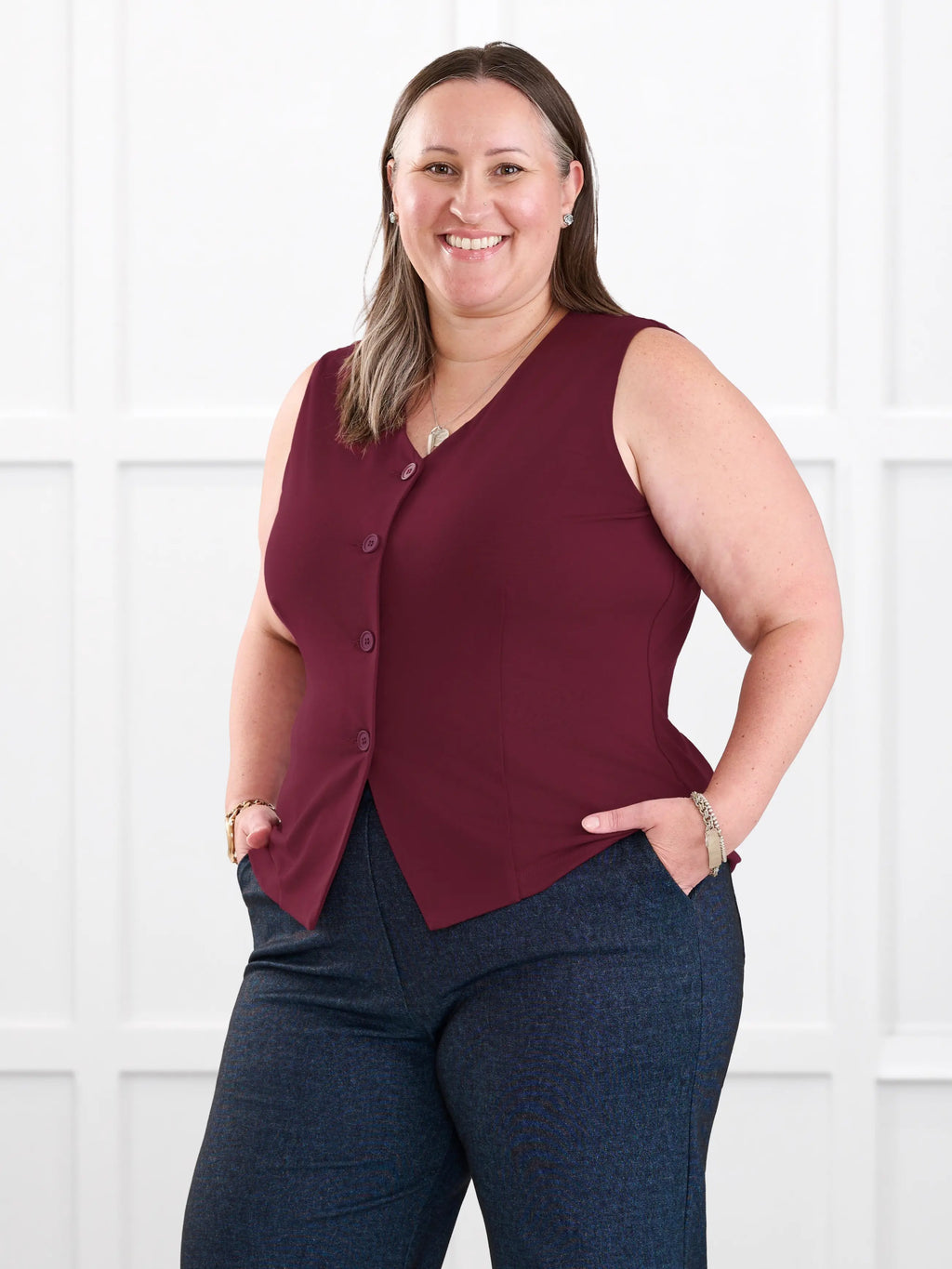 Alba tailored stretchy vest