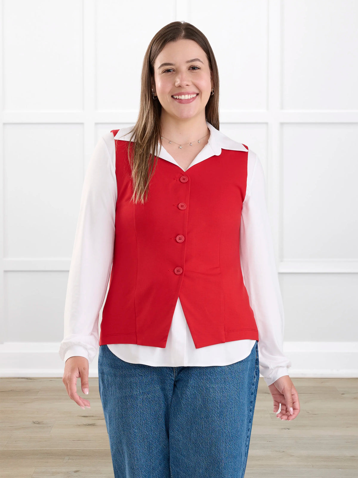 Alba tailored stretchy vest