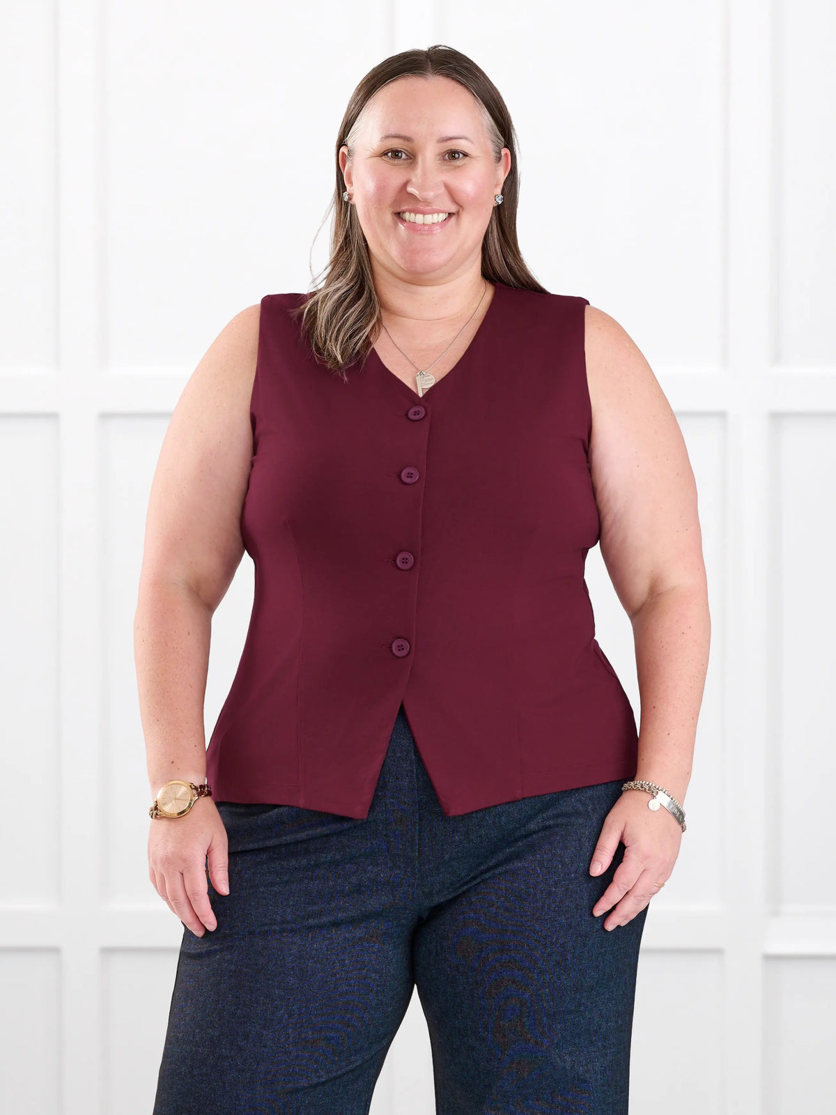 Alba tailored stretchy vest