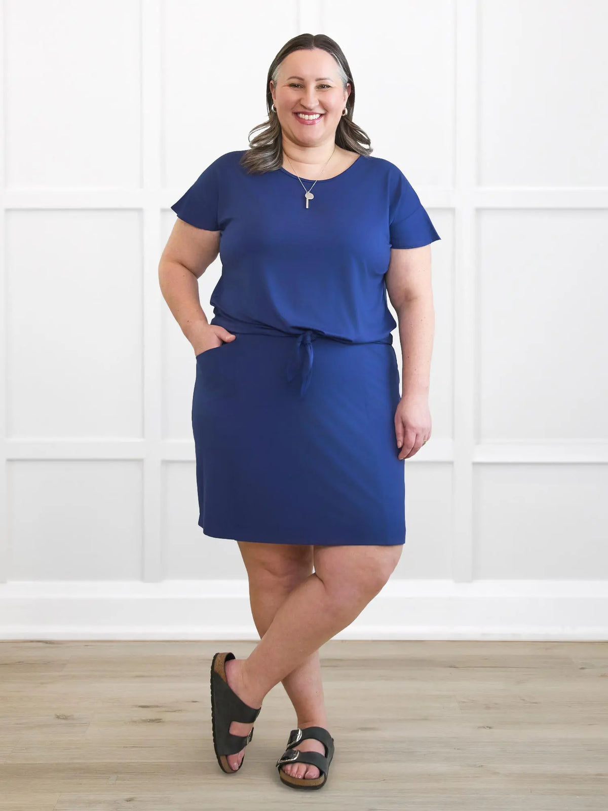 Allegra flutter sleeve knot top