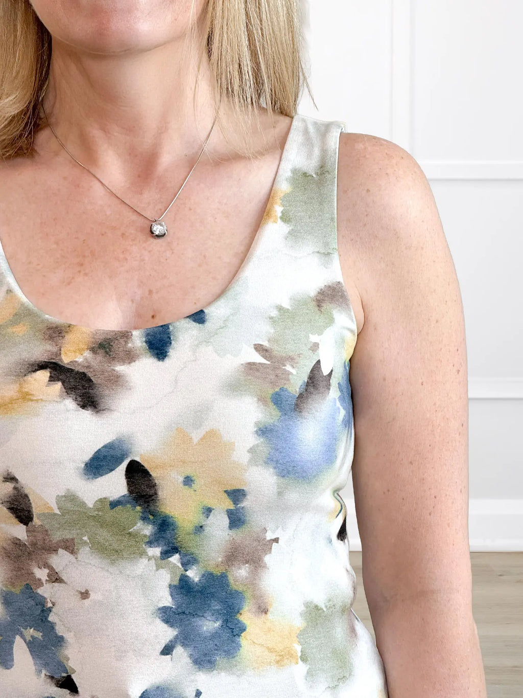 Amina reversible neckline shelf bra tank