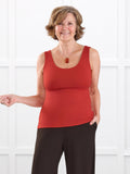 Amina reversible neckline shelf bra tank