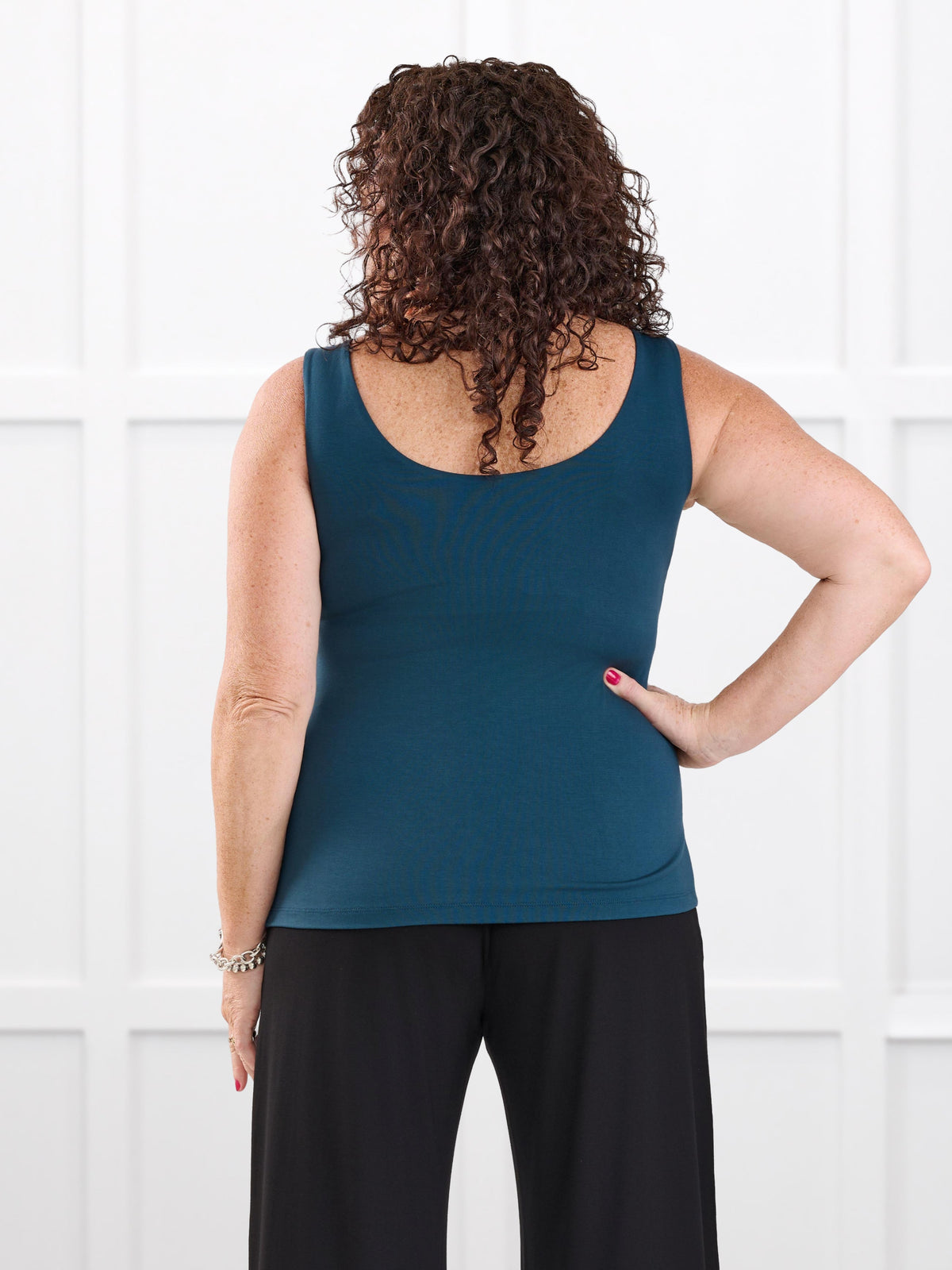 Amina reversible neckline shelf bra tank