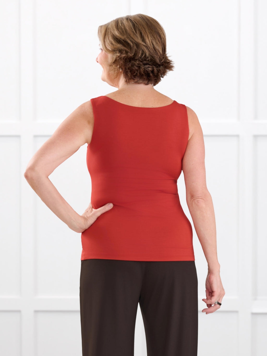 Amina reversible neckline shelf bra tank