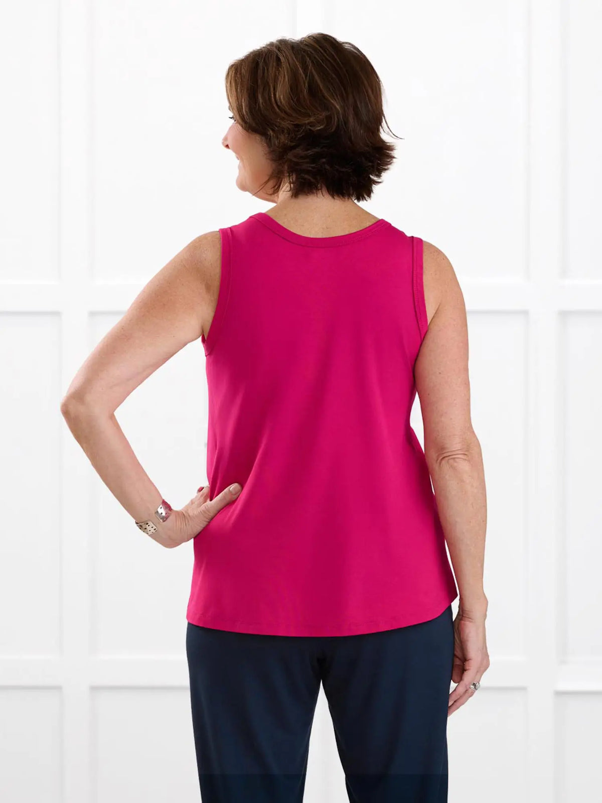 Anjuli flowy scoop neck tank
