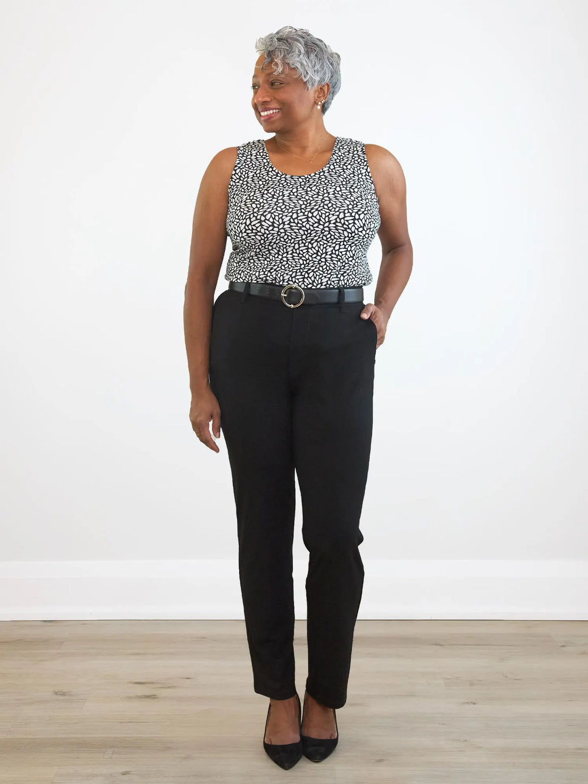 Asia mid-rise slim pant | LONG