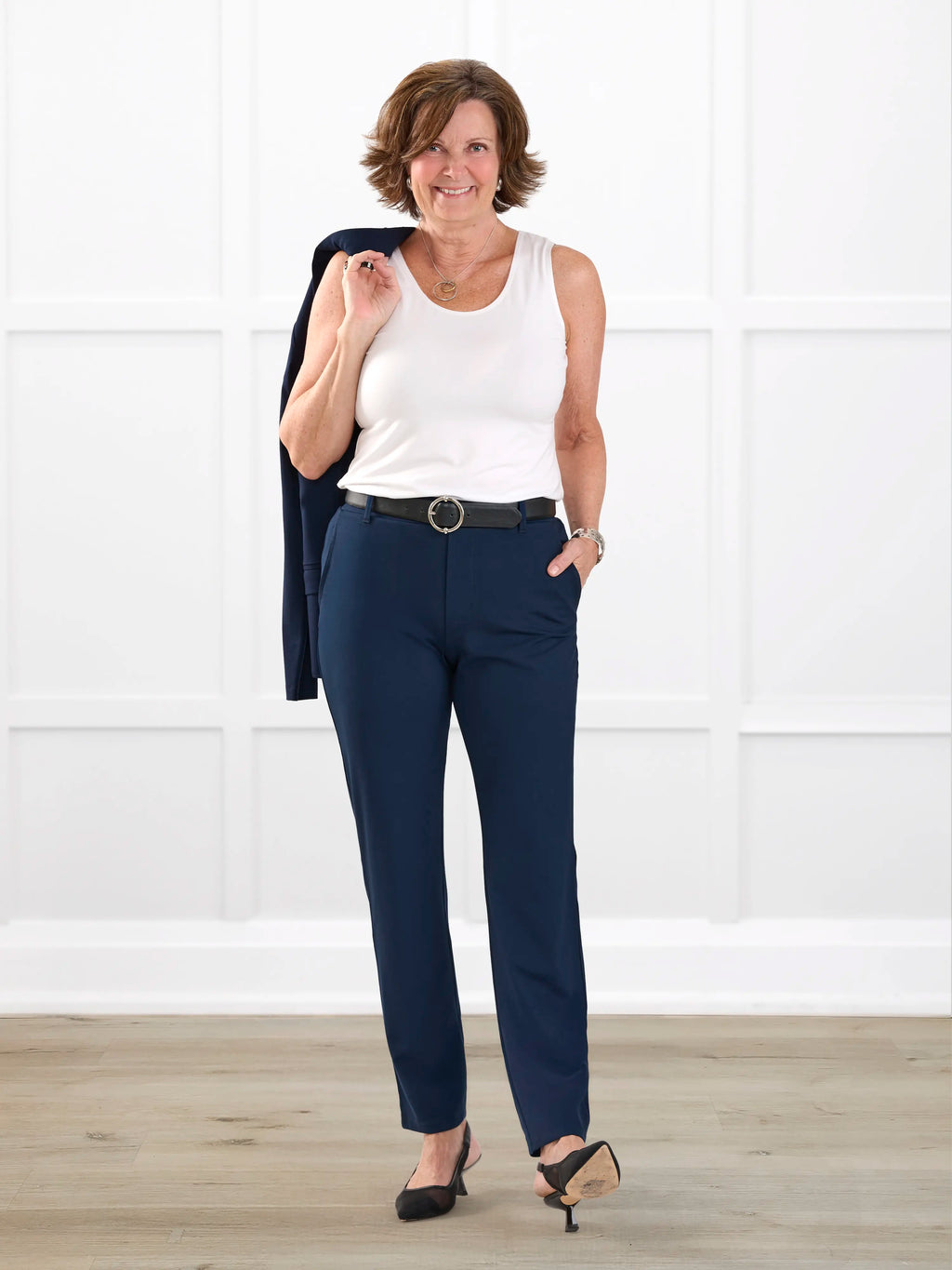 Asia mid-rise slim pant | LONG