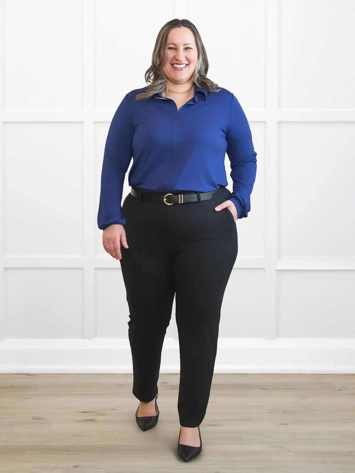 Asia mid-rise slim pant | PETITE