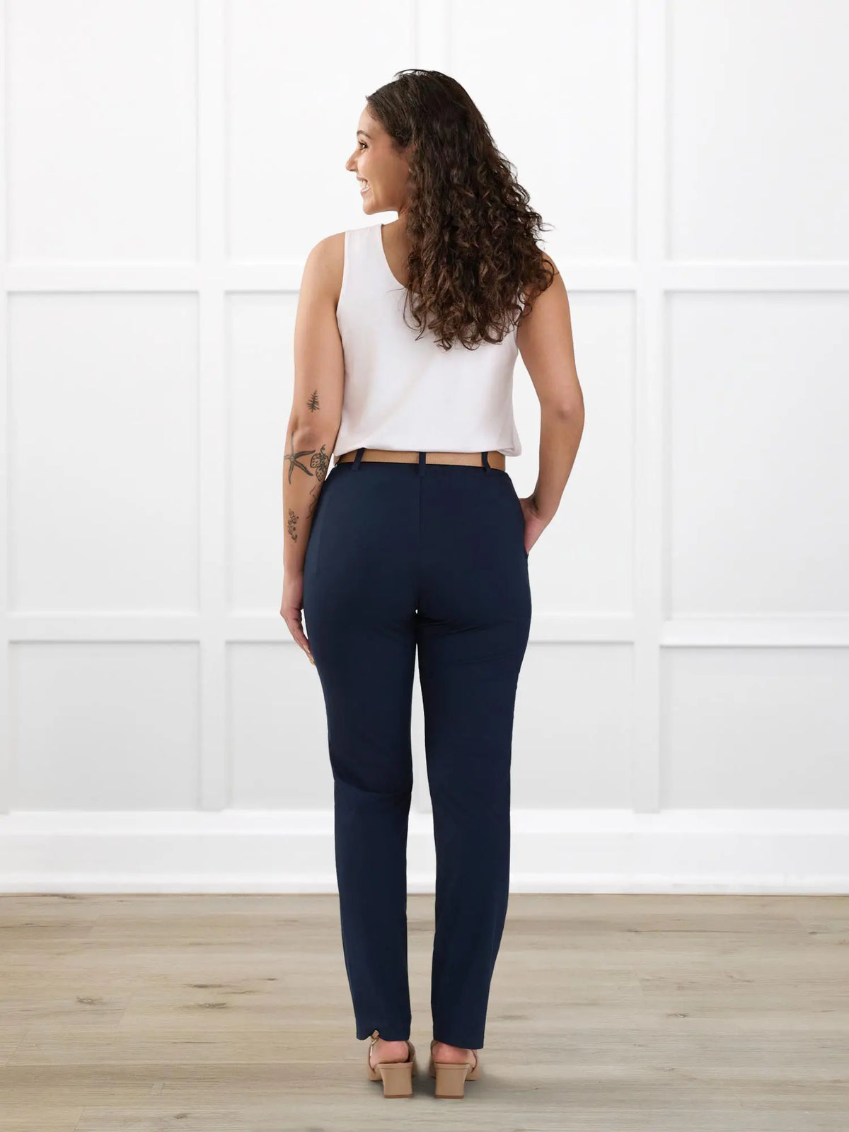 Asia mid-rise slim pant | LONG